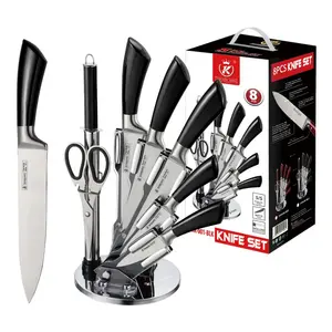 High grade stainless steel knife set canister sets with six different kind of set
