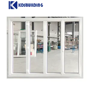 KDSBuilding प्लास्टिक के गिलास UPVC विभाजन पीवीसी द्वि गुना दरवाजे