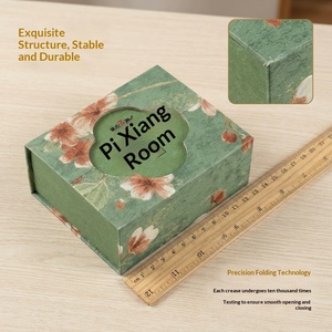 Custom Chinese Style Vintage Print Double Door Gift <b>Box</b> with Drawer <b>Storage</b> - Product Image 1