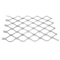Maille diamantée en acier expansé en alliage aluminium-magnésium, tissage plat, maille de corde tissée, argent/noir, service de découpe
