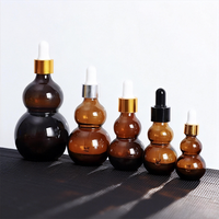 Prix de gros usine, étiquette privée imprimée, flacon compte-gouttes en verre de forme fantaisie pour huiles essentielles et soins cosmétiques, 10, 20, 30, 50, 100 ml