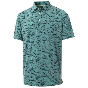 Super septiembre logotipo personalizado verano poliéster Spandex que absorbe la humedad ajuste seco sublimación impresión hombres Polo Camisetas Camiseta de Golf - Product Image 3