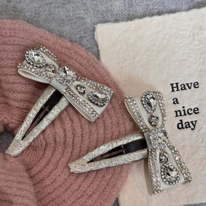 Pinza para el pelo de tela con lazo de 9 cm, pinza dulce para bebé, pinza para flequillo lateral, accesorio para el pelo para fiesta - Product Image 5