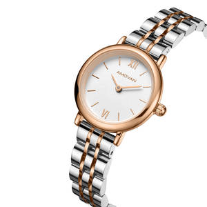 Reloj de Mujer Pequeño y Minimalista de Acero Inoxidable Color Oro Rosa con Esfera Blanca, Movimiento de Cuarzo Japonés, Resistente al Agua 3ATM - Product Image 2