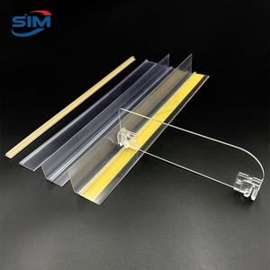 Có thể điều chỉnh Kệ nhựa Pusher tổ chức chia cho siêu thị hiển thị dễ dàng cài đặt đường ray cho kệ - Product Image 2