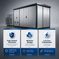 Transformateur toroïdal triphasé haute tension intégré dans une boîte, équipement d'alimentation modulaire pour le réseau électrique industriel