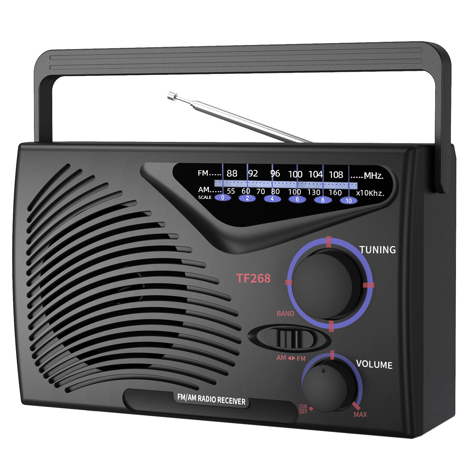 Taşınabilir mini MP3 hoparlör eller serbest fm radyo ile klasik tasarım müzik radyo fm taşınabilir