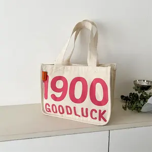 Стильная детская рекламная Подарочная Хлопковая сумка с ручной росписью y2k