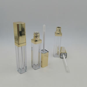 Tubos Cuadrados Transparentes de Plástico para Brillo Labial con Tapa de Rosca, Diseño Dorado, Envase Vacío para Brillo Labial, Botella de Embalaje con Logotipo Personalizado - Product Image 6