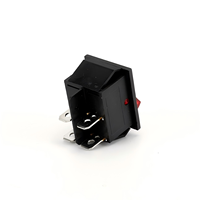 Interrupteur à bascule pour bateau KCD4 DC 12V-24V 250V 16A DPST 4 broches 2 positions ON/OFF avec voyant LED rouge CE IP65