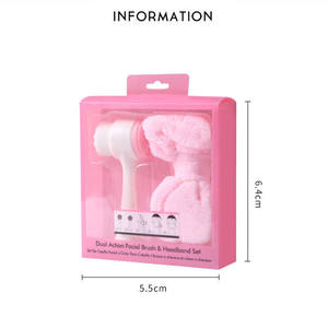 Brosse à visage en éponge, masque facial, <span class=keywords><strong>d</strong></span>émaquillant, lavage du visage, microfibre, bandeau élastique coloré <span class=keywords><strong>pour</strong></span> spa - Product Image 4