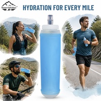 Ensemble de gourdes souples pliables en TPU, ultra-étanches, à compression rapide, personnalisables OEM, pour intégration modulaire dans un gilet, pour course de marathon