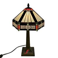 Lampe de table Sensmuel, lampe de table en verre mosaïque coloré antique de haute qualité, lampe de chevet classique à LED