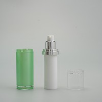 Flacon pompe sans air personnalisé en PP de 15 ml, 30 ml, 50 ml pour sérum de soin de la peau, idéal pour les soins personnels et cosmétiques