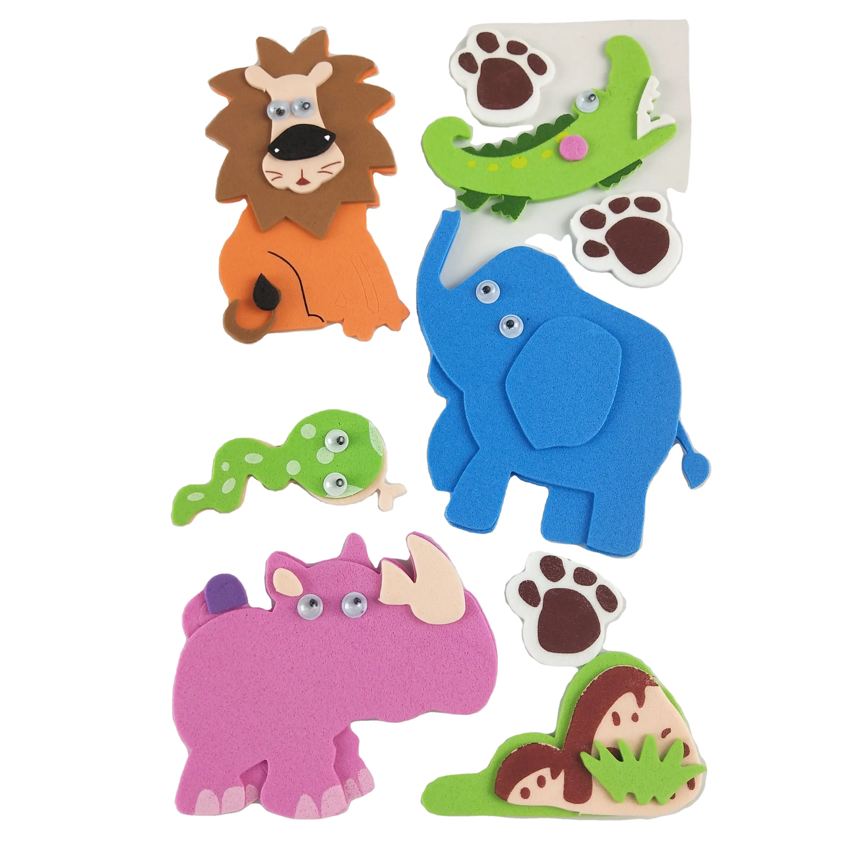 animals-lion and elephant EVA foam sticker cute stickers