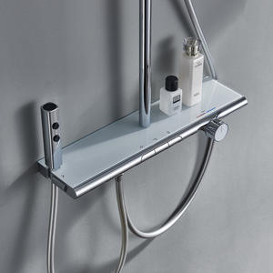 Ensemble de douche thermostatique exclusif transfrontalier Vimijia, style classique poli, robinet de salle de bain, jet supérieur, quatre pistolets de pulvérisation - Product Image 4