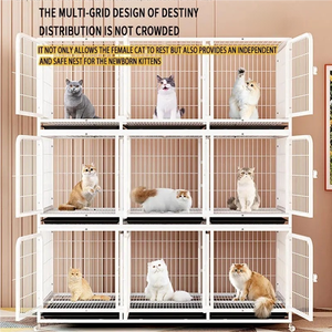 Vente en gros de cages pour animaux de compagnie en fil métallique soudé, 3 étages, 6 portes, plusieurs tailles, pour l'élevage de chats, <span class=keywords><strong>grande</strong></span> <span class=keywords><strong>cage</strong></span> pour chat, petite <span class=keywords><strong>cage</strong></span> pour chat - Product Image 3