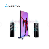 Affiche vidéo LED portable mobile LEDFUL FULL Color 55 pouces, affiche lumineuse et fine pour l'intérieur, affiche vidéo LED P2.5