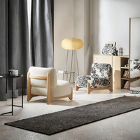 Chaise longue en peluche moderne Wabi-Sabi Confort élégant pour les repas contemporains Loisirs Hôtel Villa Espaces de vie Tissu durable