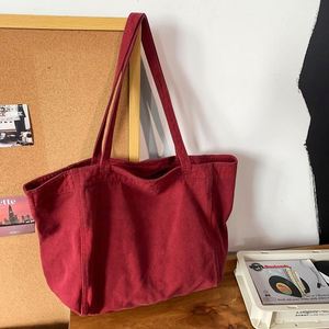Sac fourre-tout en toile de coton biologique personnalisé, sac de shopping tendance, grande capacité, sac à poignée, sac fourre-tout uni, sac fourre-tout écologique - Product Image 3