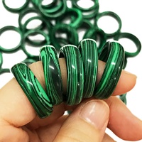 Bagues en pierre de malachite synthétique, motif vert, bijoux, tailles 7, 8, 9, cadeau, fête, anniversaire