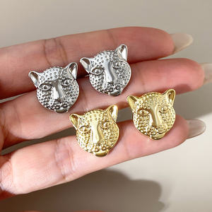 <b>Earrings</b> Wholesale Bulk Animal Jewelry Studs 18K Gold Plated <b>Cute</b> Leopard <b>Earrings</b> for Women - Product Image 3