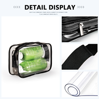 Sacs cosmétiques transparents personnalisés en gros, étuis de voyage en PVC pour femmes, cadeaux promotionnels, pochette cosmétique avec logo
