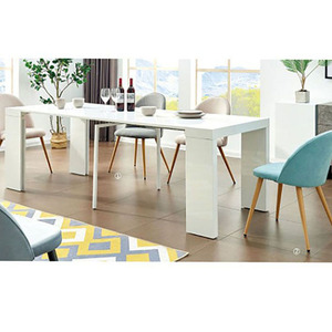 <span class=keywords><strong>Table</strong></span> de <span class=keywords><strong>Table</strong></span> à manger en bois noir, dossier pliable et extensible, avec pieds de chaise, 2020 - Product Image 1