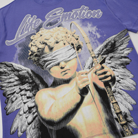 T-shirt à manches courtes pour couple, motif imprimé tendance, lettres estampées à chaud, le plus vendu à Los Angeles - MIXED EMOTION