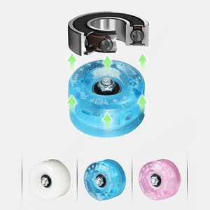 Patins à roulettes pour adultes avec roues LED clignotantes, cadre en nylon léger, microfibre respirante, adaptés aux débutants, frein <span class=keywords><strong>avant</strong></span>. - Product Image 5