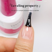 Vinimay 15ml 6 in 1 Gel Multifungsi Digunakan Sebagai Base Coat Top Coat Penguat Gel Konstruksi Stick Nail Tips Blooming Gel untuk Kuku