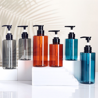 Bouteille cosmétique en plastique PET transparente vide de haute qualité 250ml/350ml pour le lavage du corps pompe à presser bouteille en plastique pour shampooing