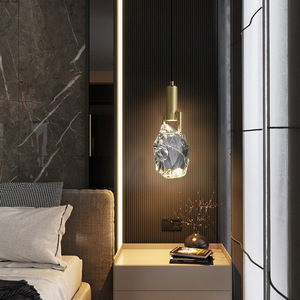 <span class=keywords><strong>Suspension</strong></span> à LED nordique moderne pour chambre à coucher 220V <span class=keywords><strong>Suspension</strong></span> en cristal en laiton <span class=keywords><strong>Luminaire</strong></span> en verre suspendu décoration Style salon - Product Image 6