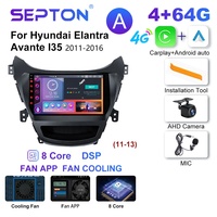 Pemutar DVD Mobil Android Double Din, Radio Mobil untuk Hyundai Elantra I35 2011 - 2013 2014 2015 2016