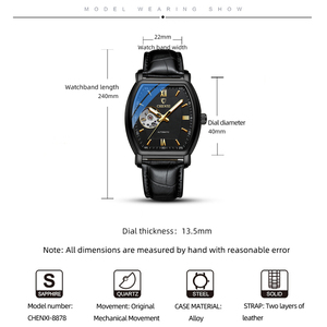 Reloj mecánico OEM para <span class=keywords><strong>hombre</strong></span>, esfera en forma <span class=keywords><strong>de</strong></span> barril, luminoso, <span class=keywords><strong>de</strong></span> lujo, automático, resistente al agua, <span class=keywords><strong>de</strong></span> negocios, <span class=keywords><strong>de</strong></span> cuero - Product Image 3