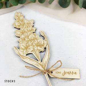 Bouquet de fleurs en bois sculpté au Laser, cadeau de fête des mères pour maman, grand-mère, cadeau d'anniversaire - Product Image 5