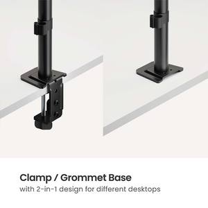 <span class=keywords><strong>Bras</strong></span> de moniteur double LDT129-C024ML en gros avec support de plateau pour <span class=keywords><strong>ordinateur</strong></span> <span class=keywords><strong>portable</strong></span>, pince de bureau réglable, support d'écran pour PC pour le bureau à domicile - Product Image 5