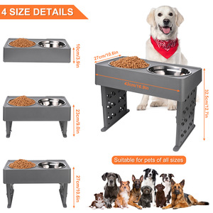 Comedero Elevado para Perros con Logotipo Personalizado, Doble Tazón de Acero Inoxidable para Perros y Gatos - Product Image 2