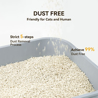Litière pour chat professionnelle en stock, logo personnalisé, rapports d'essai complets, faible MOQ, litière pour chat au tofu pour les acheteurs de marques