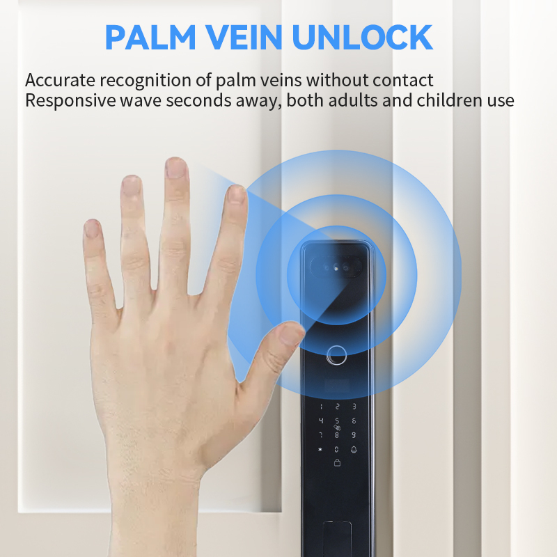 Creative Smart Door Lock Fingerprint Cat Eye Remote Video Digital Door Lock Card Unlock 3d Face Tuya Smart Door Lock with Camera · image 5