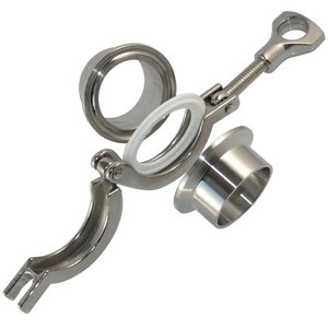 Chine Usine En Acier Inoxydable 304 Raccord De Tuyau Sanitaire Tri Pince avec Bride et Joint - Product Image 6