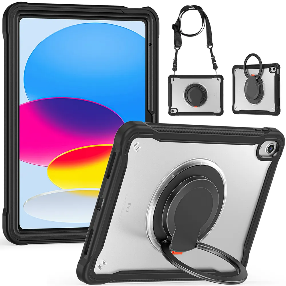 [Case For iPad 10th] TPU Kids Tablet Cover Case For iPad 10th gen 2022 10 generation Case With Rotating Stand And Handle