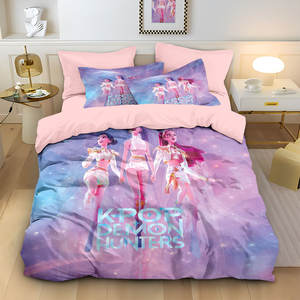 Best Selling Cartoon Anime <b>Bedding</b> K Pop Kpop Demon Hunters Bed Sheet Comforter Duvet Cover Pillow Case <b>Bedding</b> <b>Sets</b> - Product Image 2