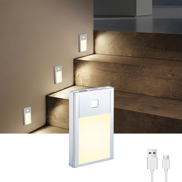 VST Smart LED Mini Lights DC 5voltage Motion Sensor LED Display Cabinet USB Rechargeable Battery Night Light CE DC 12V Modern 80