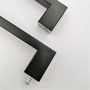 Một Hoặc Hai Mặt Matt Đen Ống Vuông Thép Không Gỉ Gỗ Phẳng Cửa Thước Kéo Xử Lý - Product Image 2