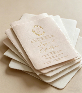 Carte d'invitation <span class=keywords><strong>de</strong></span> mariage personnalisée, papier offset <span class=keywords><strong>de</strong></span> qualité supérieure, respectueux <span class=keywords><strong>de</strong></span> l'environnement, estampage à chaud - Product Image 3