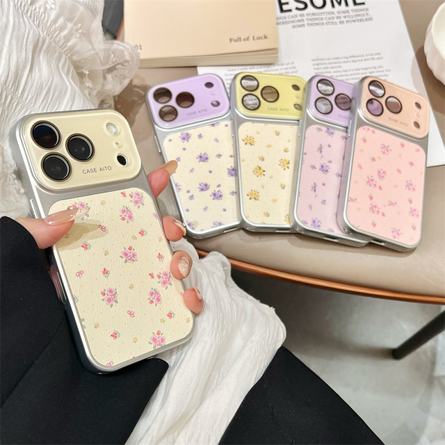Multicolored Flowers Leather Phone case for iphone 17 16 Pro Max 15 14 13 12 11 Protective Cover Quality Guaranteed