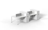 Poste de travail de bureau durable ATWOKA pour les espaces ouverts, tables de travail pour les environnements de travail collaboratifs