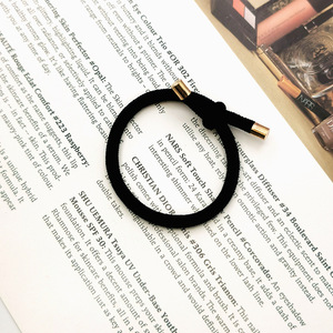 Đàn Hồi Tóc Quan Hệ Cho Cô Gái Với Hạt Vàng Đơn Giản Tóc Ban Nhạc Scrunchies Đầy Màu Sắc Thắt Nút Tóc Sợi Dây Thừng - Product Image 3