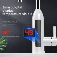 Robinet électrique à eau chaude/froide instantanée à châssis croisé avec chauffage rapide en 3 secondes pour cuisine, norme UE 3000W